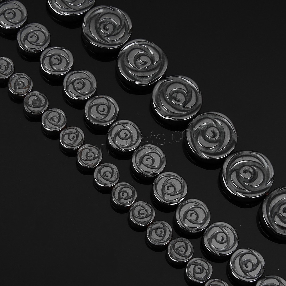 Non Magnetic Hematite Beads, Flower, different size for choice, more colors for choice, Hole:Approx 1mm, Sold By Strand