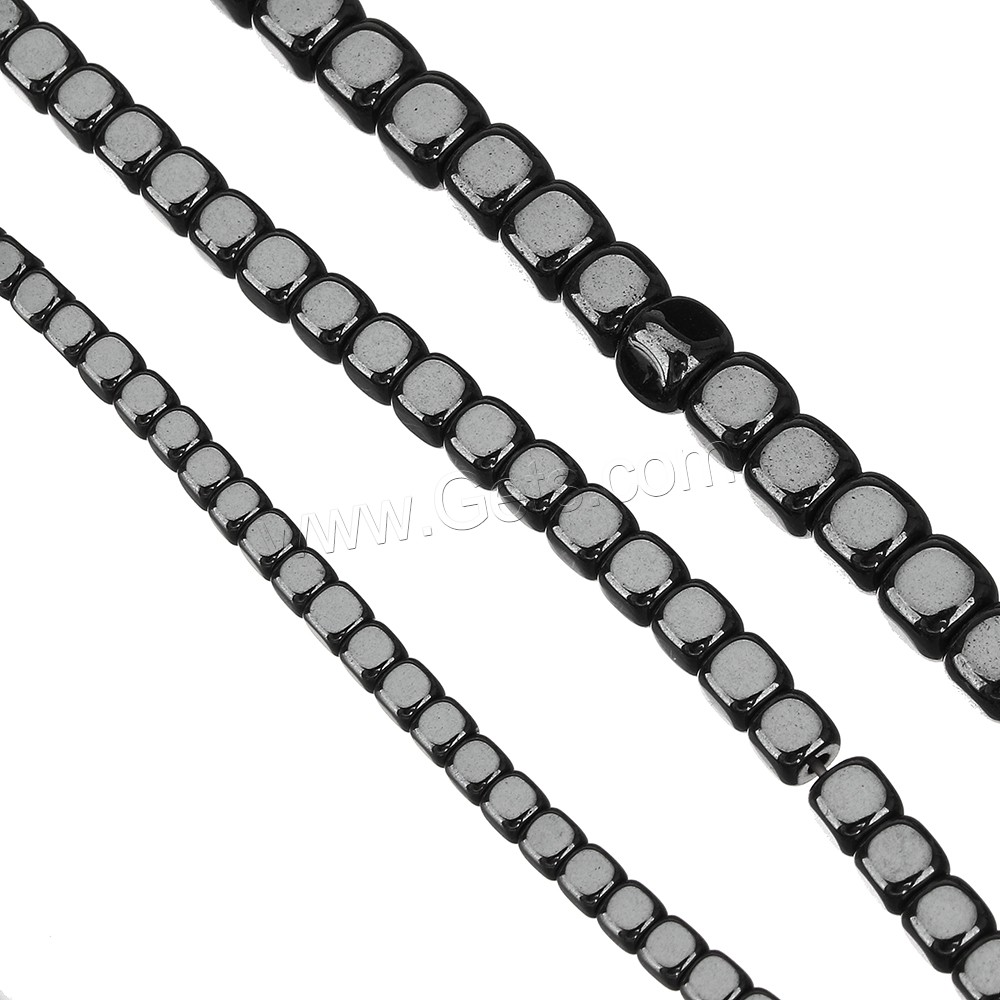 Non Magnetic Hematite Beads, Cube, different size for choice, more colors for choice, Hole:Approx 0.5mm, Length:Approx 16 Inch, Sold By Strand