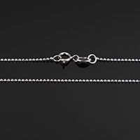 Collar de cadena de plata esterlina, plata de ley 925, longitud diferente para la opción & cadena de la bola, 1mm, Vendido por Sarta