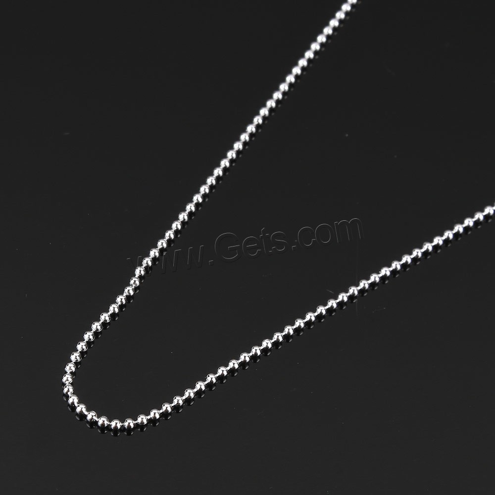 Sterling Silver Necklace Chain, 925 Sterling Silver, different length for choice & ball chain, 2.5mm, Sold By Strand