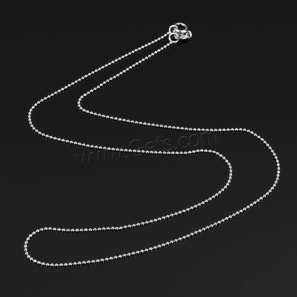 Sterling Silver Necklace Chain, 925 Sterling Silver, different length for choice & ball chain, 2.5mm, Sold By Strand