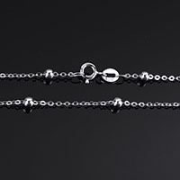 Серебряное ожерелье цепи, Серебро 925 пробы, различной длины для выбора & Овальный цепь, 3mm продается Strand