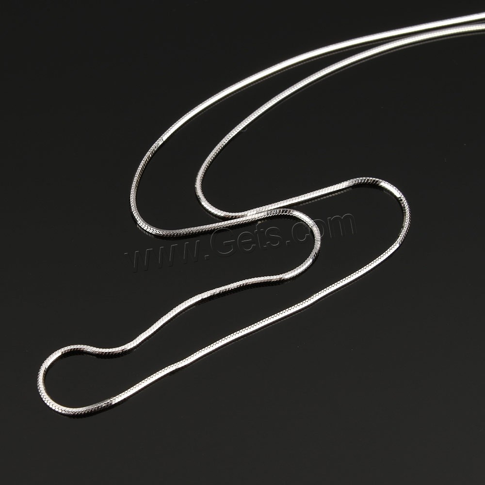 Sterling Silver Necklace Chain, 925 Sterling Silver, different length for choice & snake chain, 0.6mm, Sold By Strand
