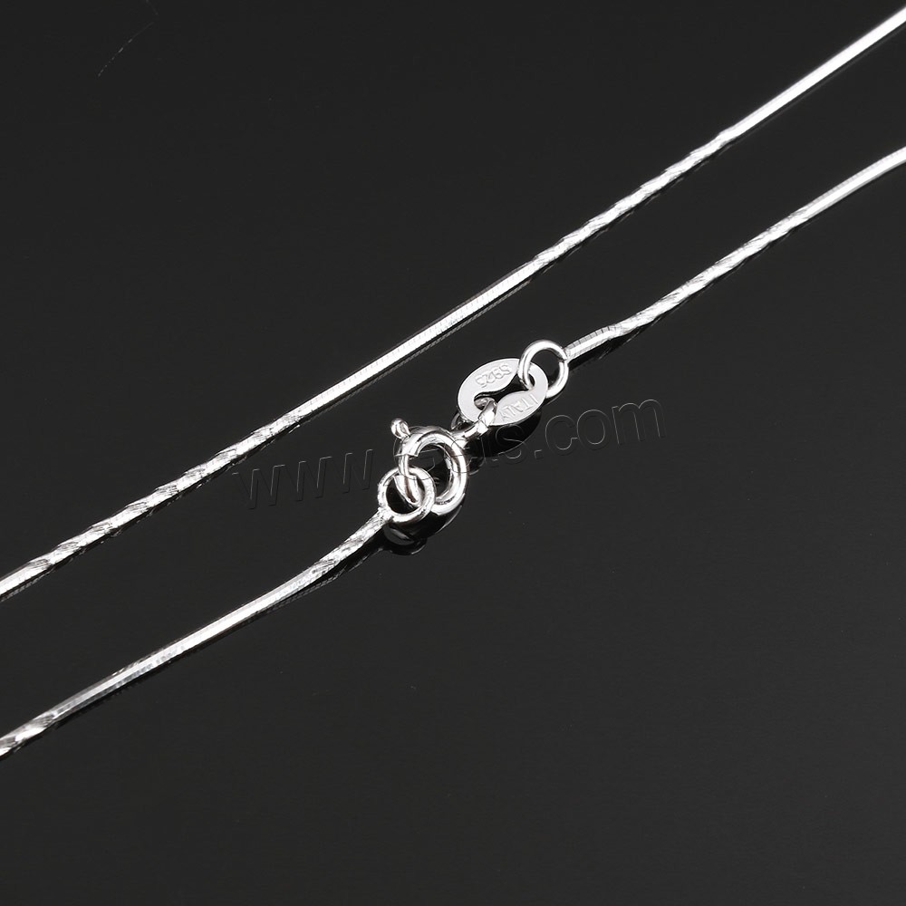 Sterling Silver Necklace Chain, 925 Sterling Silver, different length for choice & snake chain, Sold By Strand