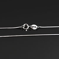 Collar de cadena de plata esterlina, plata de ley 925, longitud diferente para la opción & cadena de la serpiente, 1mm, Vendido por Sarta