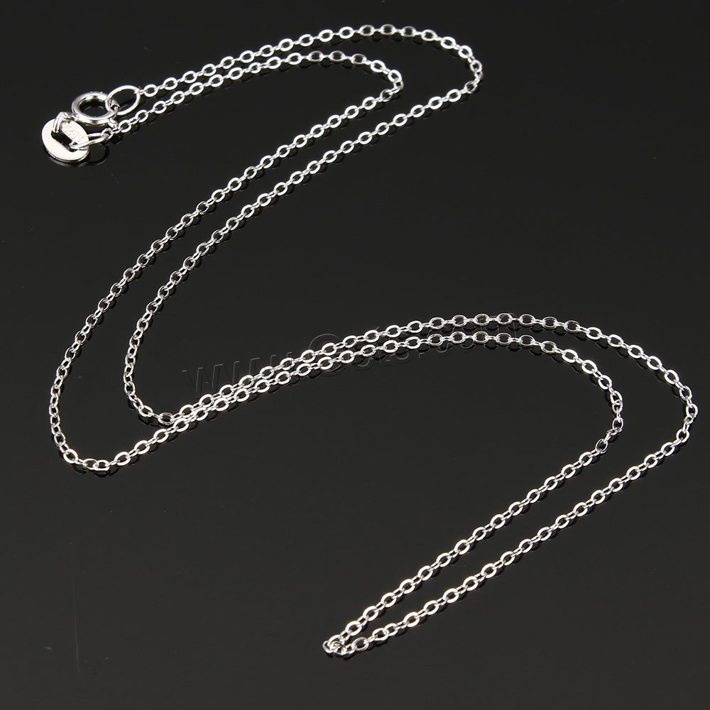 Серебряное ожерелье цепи, Серебро 925 пробы, различной длины для выбора & Овальный цепь, продается Strand