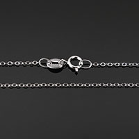 Серебряное ожерелье цепи, Серебро 925 пробы, различной длины для выбора & Овальный цепь продается Strand
