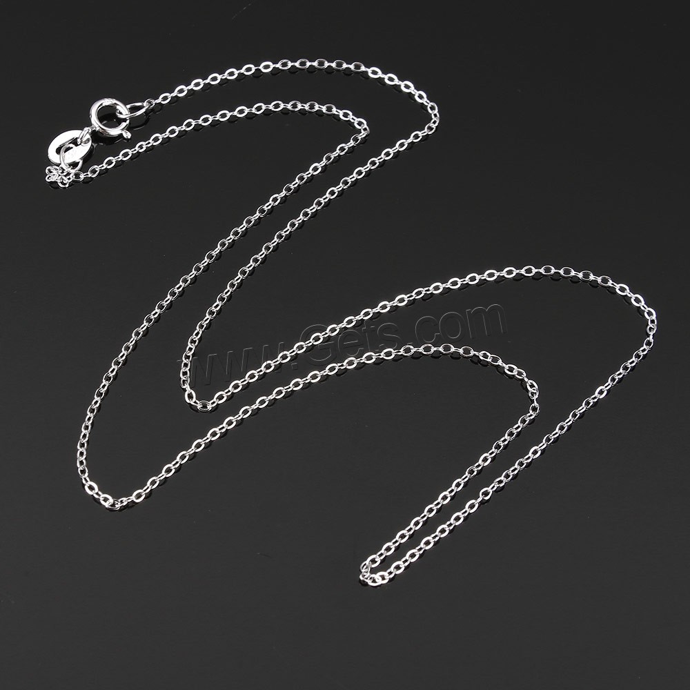 Sterling Silver Necklace Chain, 925 Sterling Silver, different length for choice & oval chain, 1.8x1.3x0.2mm, Sold By Strand