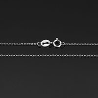 Collar de cadena de plata esterlina, plata de ley 925, longitud diferente para la opción & cadena oval, 1.3x1x0.2mm, Vendido por Sarta