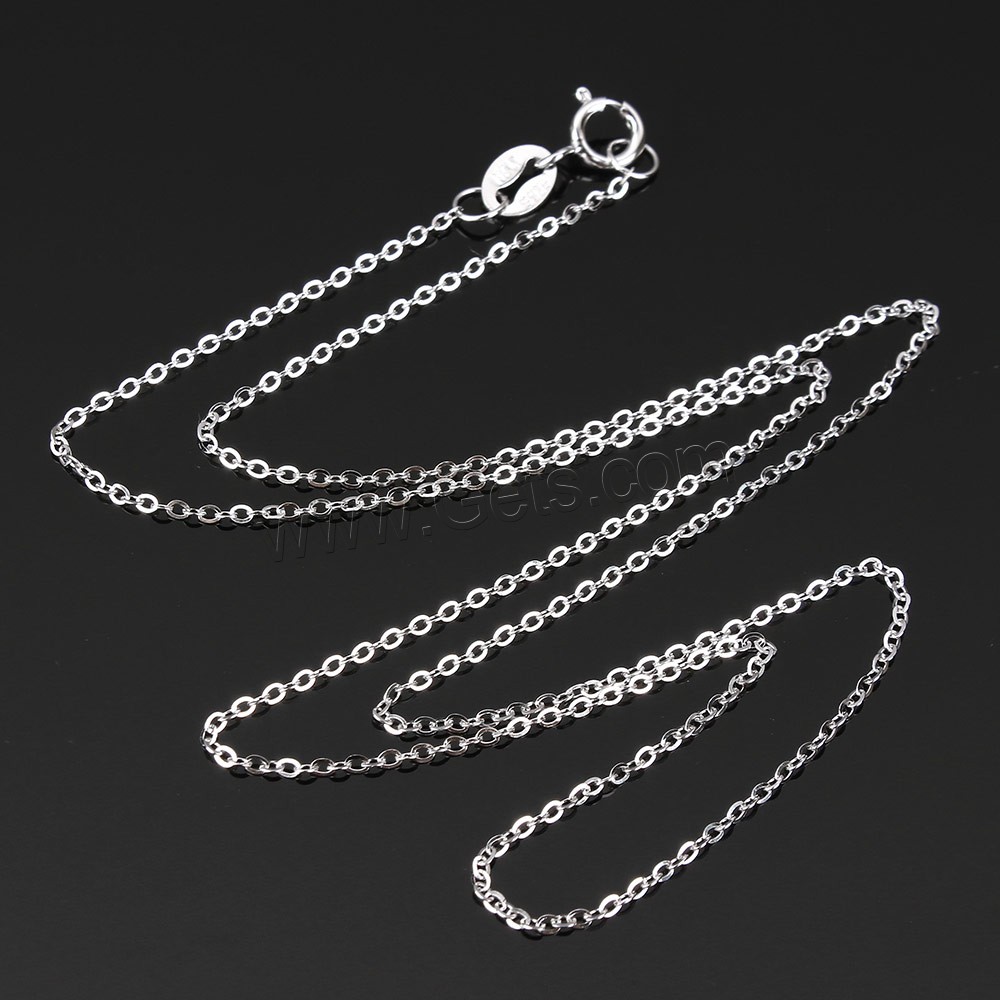 Collar de cadena de plata esterlina, plata de ley 925, longitud diferente para la opción & cadena oval, 1.3x1x0.2mm, Vendido por Sarta