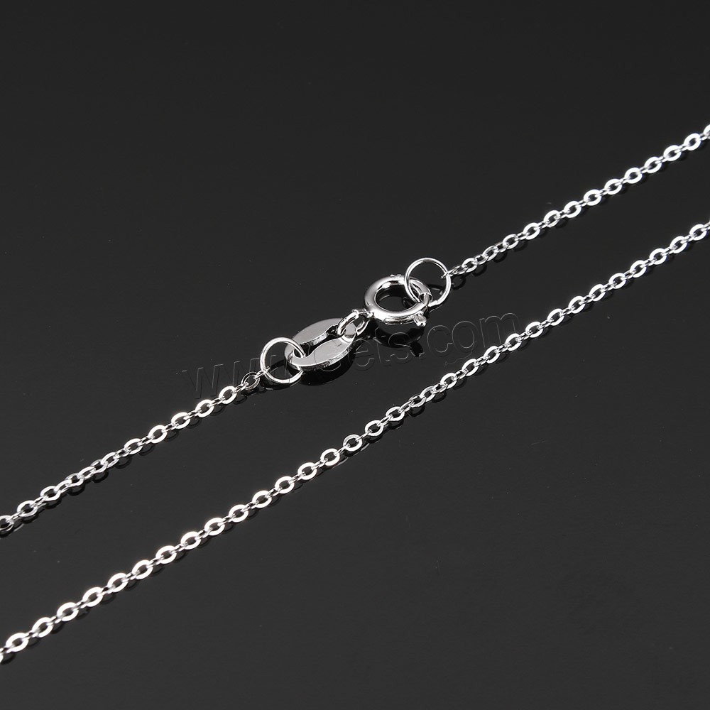 Collier en argent sterling chaîne, argent sterling 925, longueur différente pour le choix & chaîne ovale, 1.3x1x0.2mm, Vendu par brin