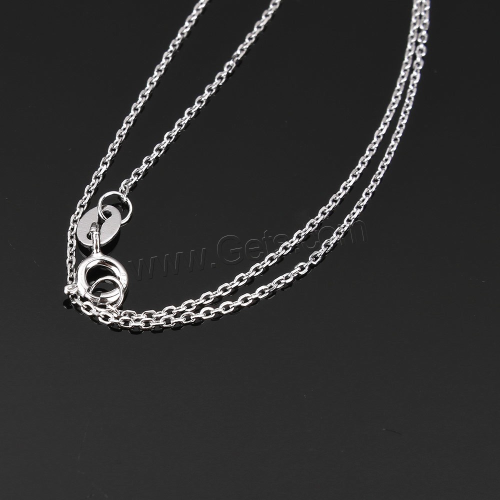 Collar de cadena de plata esterlina, plata de ley 925, longitud diferente para la opción & cadena oval, 1.4x1x0.2mm, Vendido por Sarta