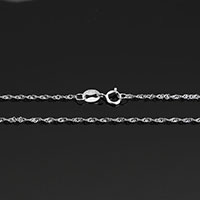 Collar de cadena de plata esterlina, plata de ley 925, longitud diferente para la opción & Cadena de Singapur, Vendido por Sarta