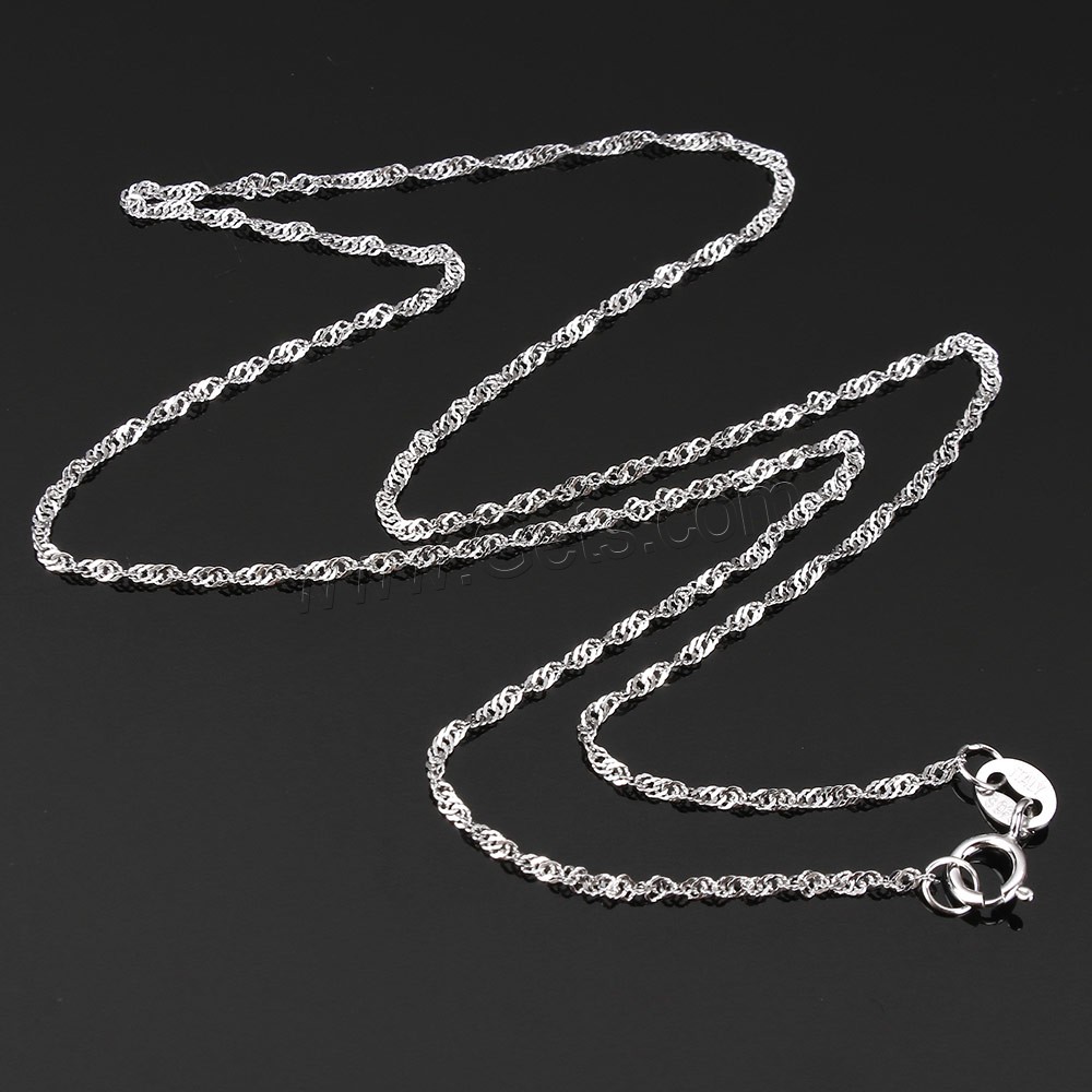 Sterling Silver Necklace Chain, 925 Sterling Silver, different length for choice & Singapore chain, Sold By Strand