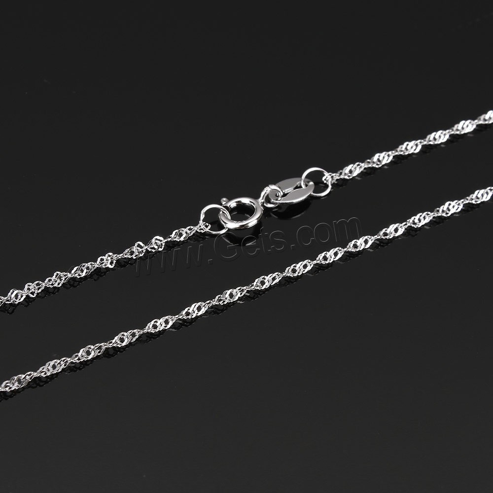 Серебряное ожерелье цепи, Серебро 925 пробы, различной длины для выбора & Сингапур цепь, продается Strand