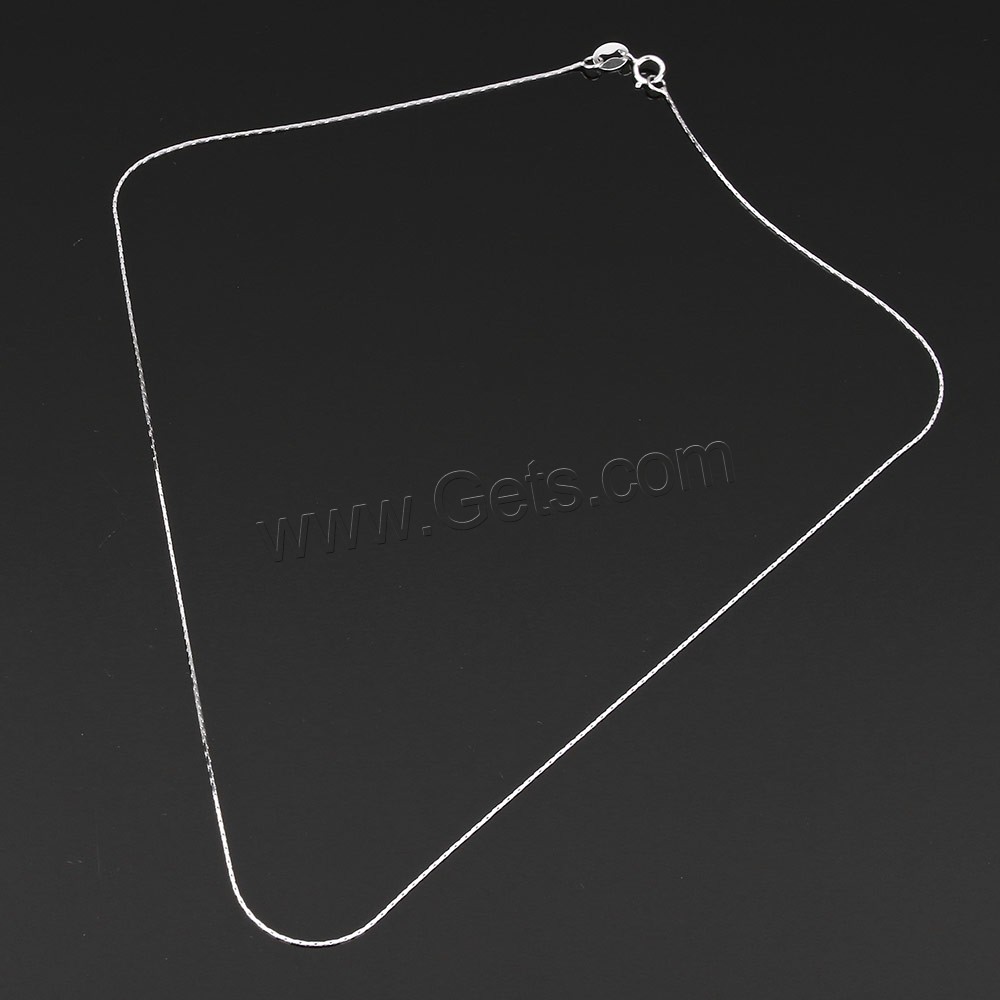 Sterling Silver Necklace Chain, 925 Sterling Silver, different length for choice & Boston chain, 0.5mm, Sold By Strand
