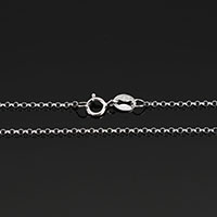 Серебряное ожерелье цепи, Серебро 925 пробы, различной длины для выбора & Роло цепь продается Strand