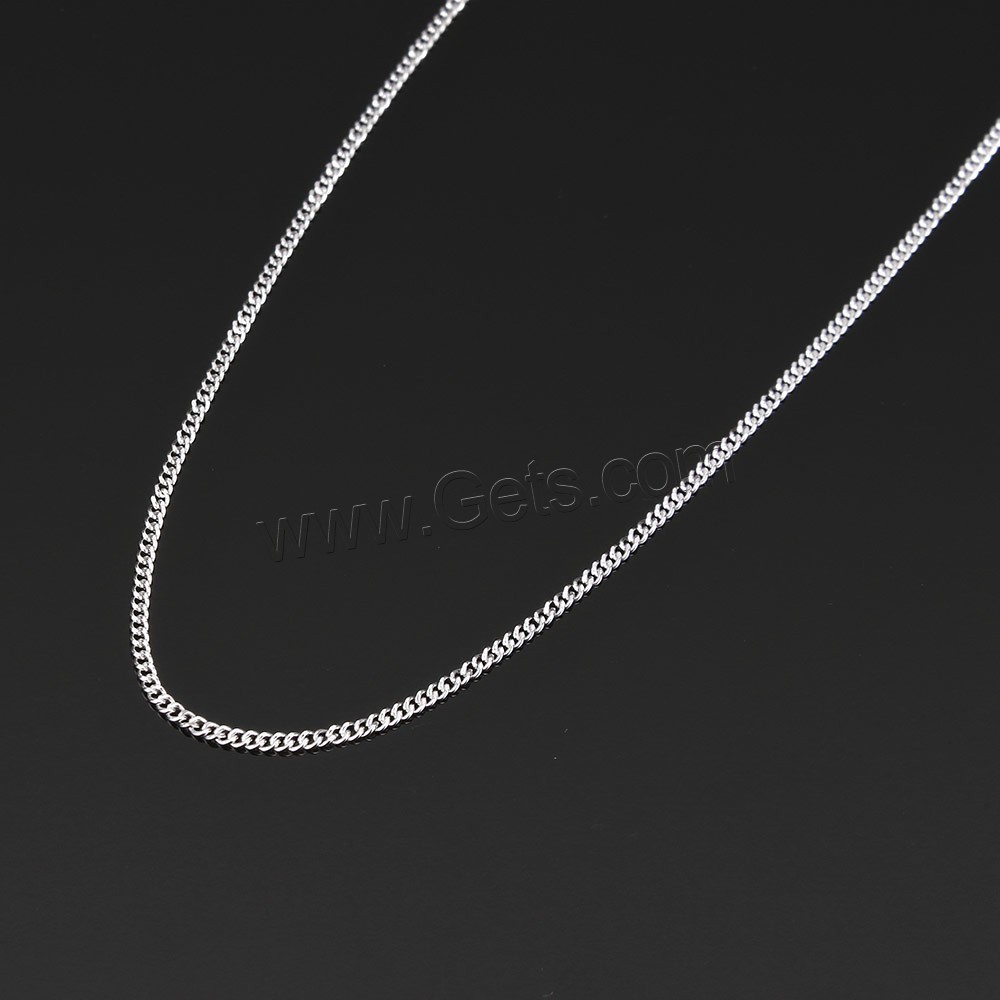 Sterling Silver Necklace Chain, 925 Sterling Silver, different length for choice & twist oval chain, 1x0.5mm, Sold By Strand