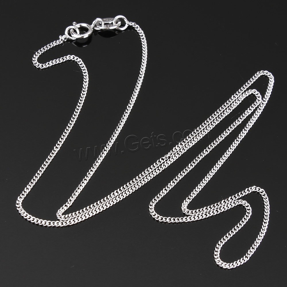 Collar de cadena de plata esterlina, plata de ley 925, longitud diferente para la opción & giro oval, 1x0.5mm, Vendido por Sarta