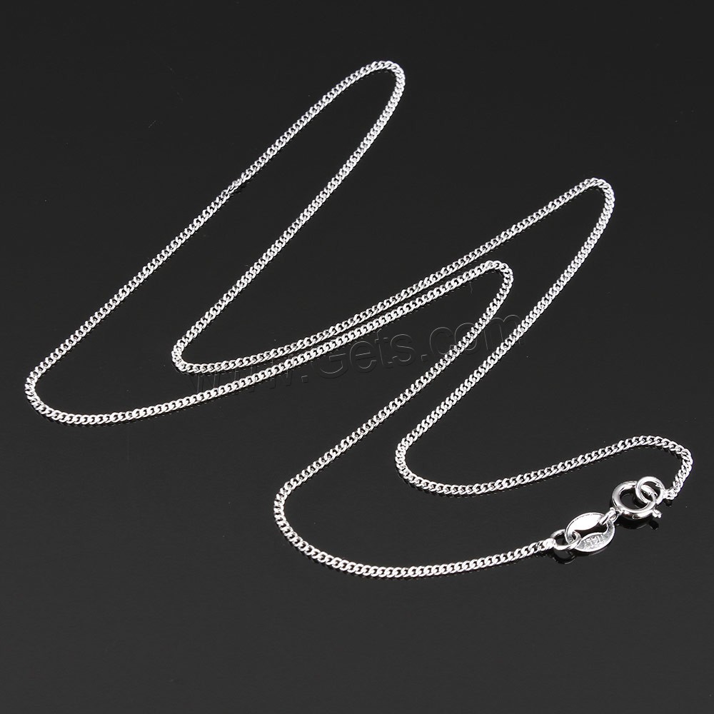 Collar de cadena de plata esterlina, plata de ley 925, longitud diferente para la opción & giro oval, 1x0.5mm, Vendido por Sarta