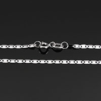 Серебряное ожерелье цепи, Серебро 925 пробы, различной длины для выбора & Валентино цепь, продается Strand