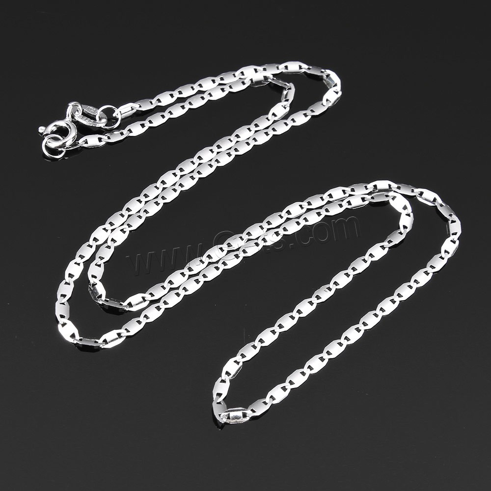 Sterling Silver Necklace Chain, 925 Sterling Silver, different length for choice & valentino chain, Sold By Strand