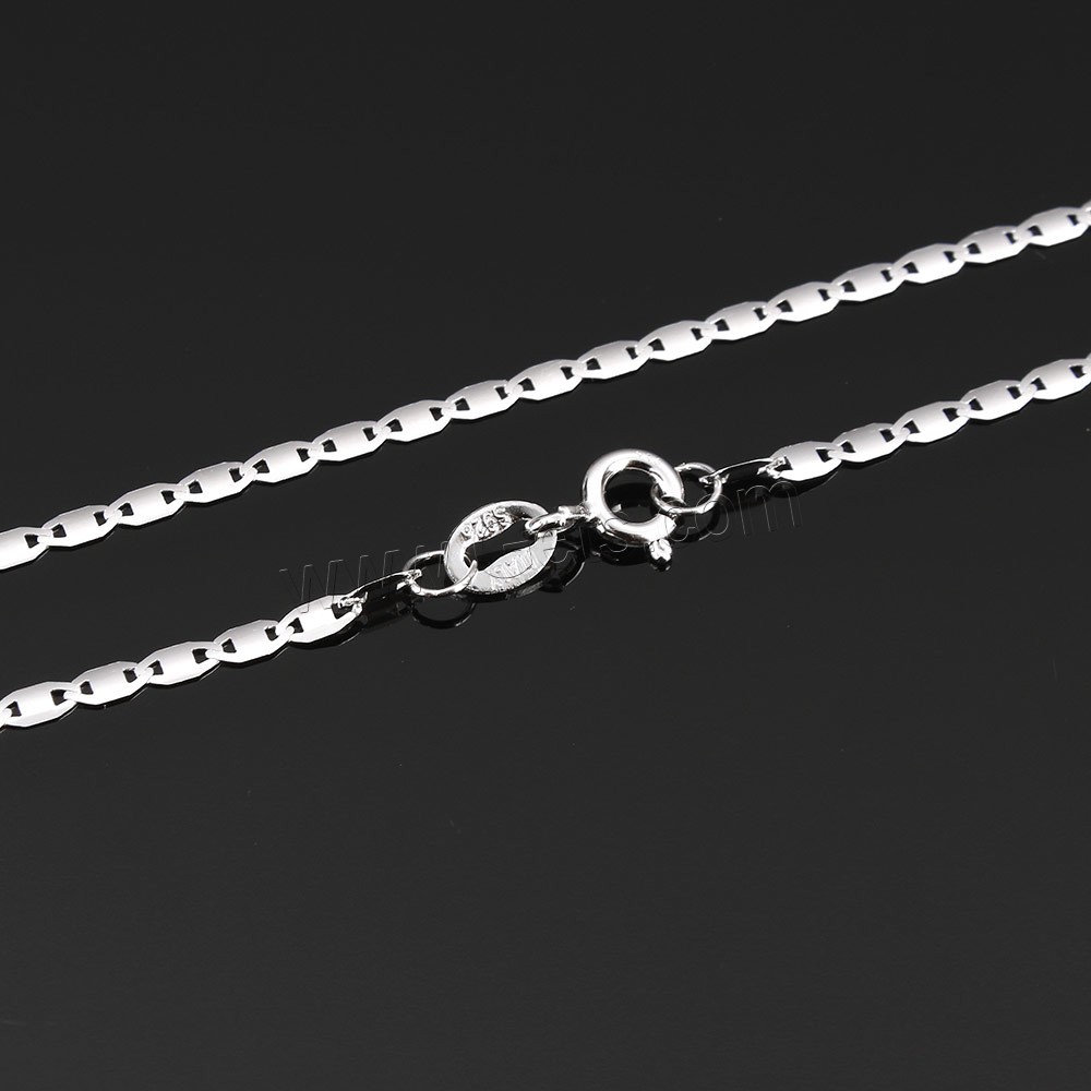 Sterling Silver Necklace Chain, 925 Sterling Silver, different length for choice & valentino chain, Sold By Strand