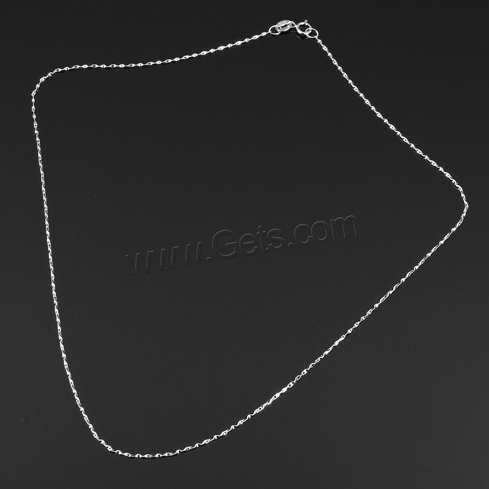Collar de cadena de plata esterlina, plata de ley 925, longitud diferente para la opción & cadena de la barra, 6x1x1mm, Vendido por Sarta