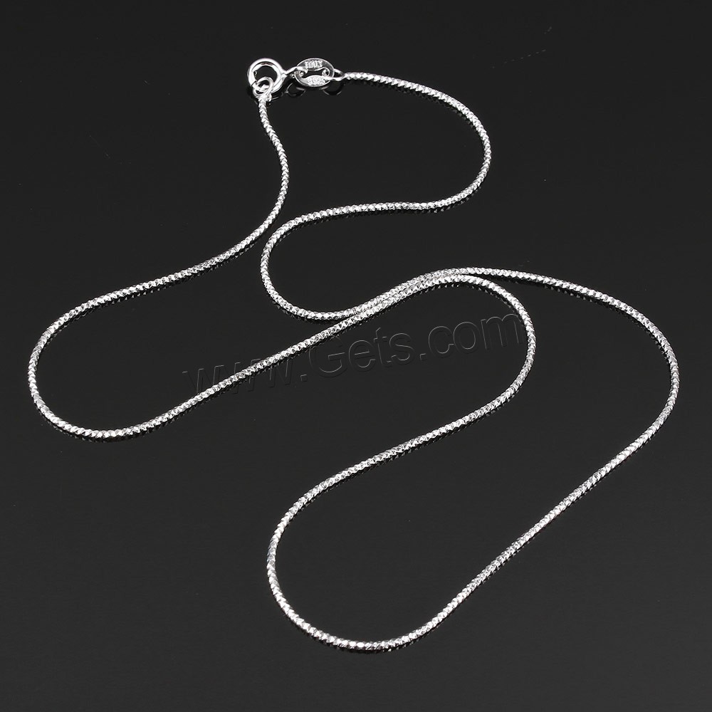 Серебряное ожерелье цепи, Серебро 925 пробы, различной длины для выбора, 1mm, продается Strand