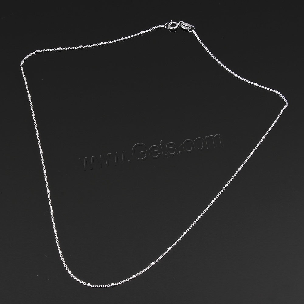 Sterling Silver Necklace Chain, 925 Sterling Silver, different length for choice & oval chain, 1.5x1x0.3mm, 3.5x1.2x1.2mm, Sold By Strand
