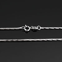 Collier en argent sterling chaîne, argent sterling 925, longueur différente pour le choix & chaîne serpent, 1.3mm, Vendu par brin