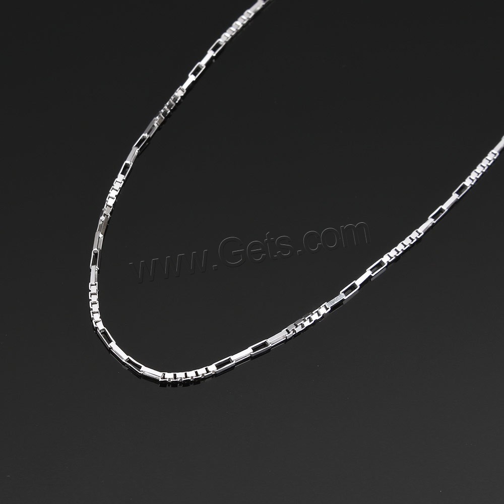 Sterling Silver Necklace Chain, 925 Sterling Silver, different length for choice & box chain, Sold By Strand
