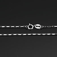 Серебряное ожерелье цепи, Серебро 925 пробы, различной длины для выбора & прямоугольник цепь продается Strand