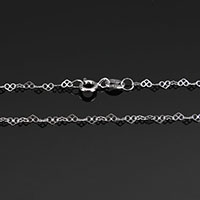 Серебряное ожерелье цепи, Серебро 925 пробы, различной длины для выбора & сердца цепь продается Strand