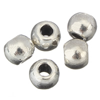 Abalorios de Aleación de Zinc , Tambor, chapado en color de plata antigua, libre de plomo & cadmio, 6x8mm, agujero:aproximado 3mm, aproximado 90PCs/Bolsa, Vendido por Bolsa