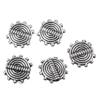 Zinc Alloy Flat Beads, Flat Round, antique silver color plated, lead & cadmium free Approx 0.8mm, Approx 