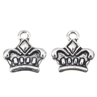 Zinc Alloy Crown Pendants, antique silver color plated, lead & cadmium free Approx 1mm, Approx 