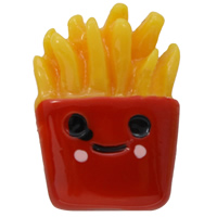 Food Resin Cabochon, French Fries, flat back & solid color 