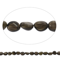 Natürliche Rauchquarz Perlen, Klumpen, 12x13mm-16x17mm, Bohrung:ca. 2mm, Länge:ca. 15.5 ZollInch, ca. 26PCs/Strang, verkauft von Strang