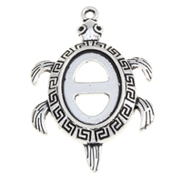 Zinc Alloy Pendant Cabochon Setting, Turtle, plated lead & cadmium free Approx 1.5mm, Inner Approx Approx 
