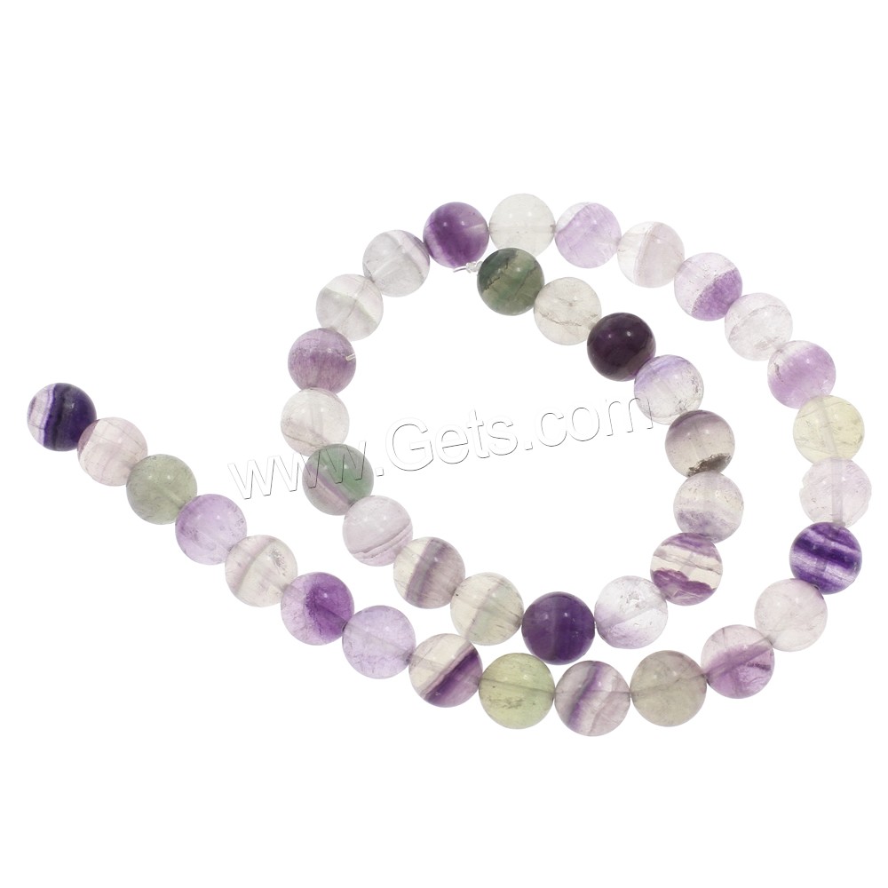 Purple Fluorite Beads, Round, different size for choice, Hole:Approx 1mm, Length:Approx 15 Inch, Sold By Strand