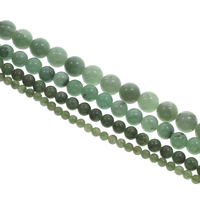Green Aventurine Bead, Round Approx 1mm Approx 15 Inch 