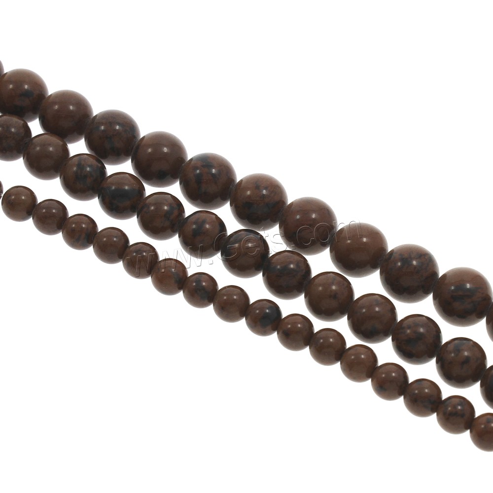 Mahogany Obsidian Bead, Round, different size for choice, Hole:Approx 1mm, Length:Approx 15 Inch, Sold By Strand