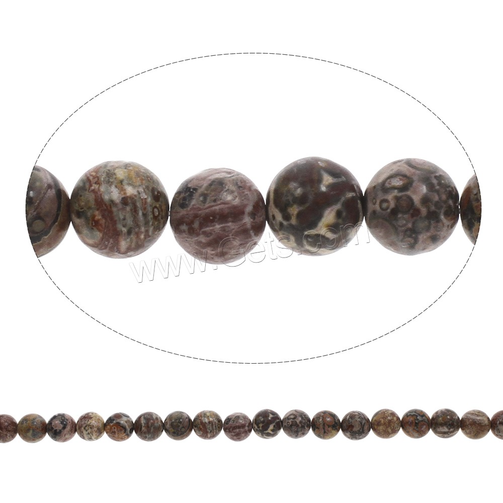 Leopard Skin Stone Bead, Round, different size for choice, Hole:Approx 1mm, Length:Approx 15 Inch, Sold By Strand