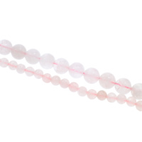 Perles en Quartz Rose naturel, Rond, normes différentes pour le choix Environ 1mm Environ 15 pouce, Vendu par brin