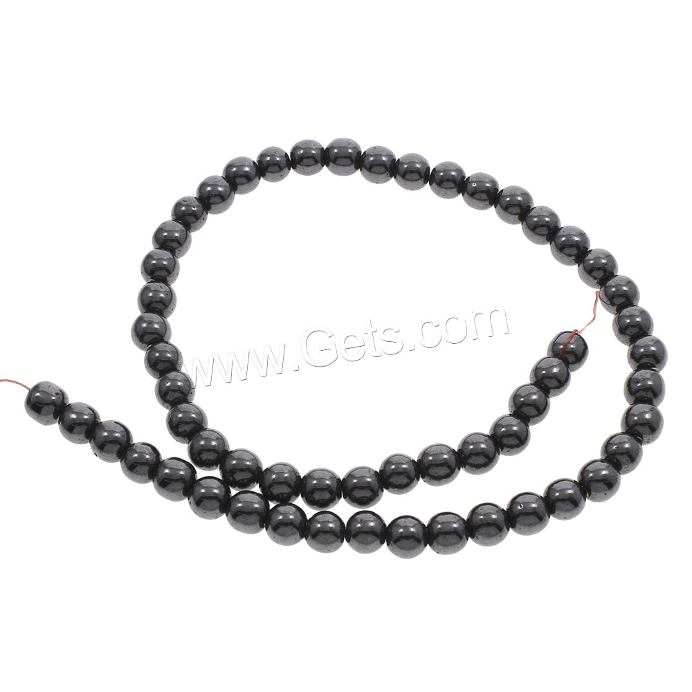 Non Magnetic Hematite Beads, Round, different size for choice, Hole:Approx 1mm, Length:Approx 15 Inch, Sold By Strand
