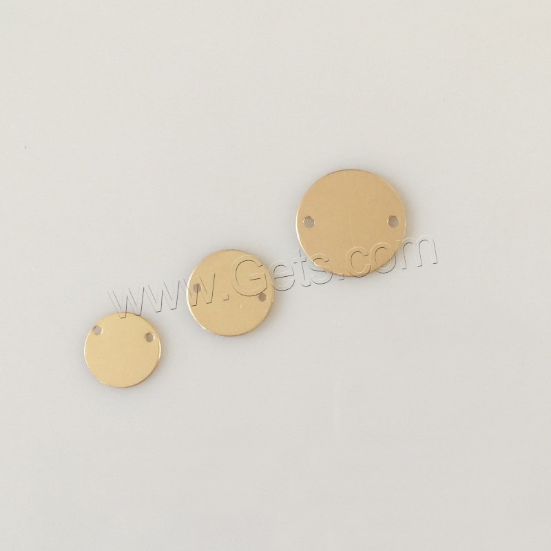 Gold Filled Connector, Flat Round, 14K gold-filled & different size for choice & 1/1 loop, Sold By PC
