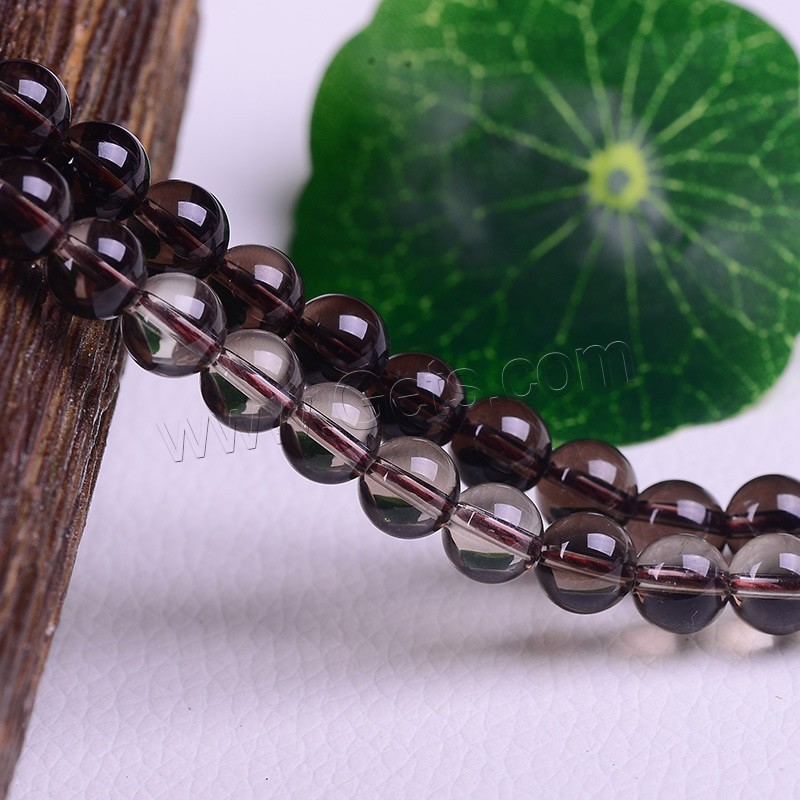 Natural Smoky Quartz Beads, Round, different size for choice, Hole:Approx 1-3mm, Length:Approx 15 Inch, Sold By Strand