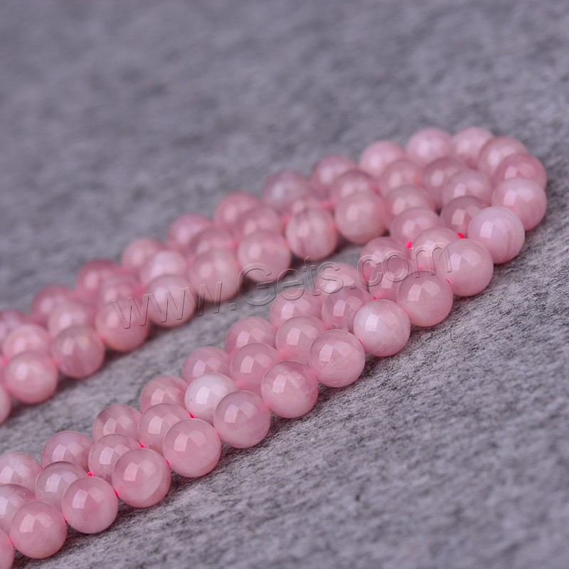 Perles en Quartz Rose naturel, Rond, normes différentes pour le choix, année AAAAA, Trou:Environ 1-2mm, Longueur:Environ 15 pouce, Vendu par brin