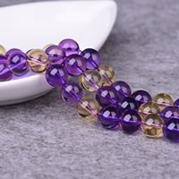 Natural Ametrine Beads, Round, synthetic Approx 1-2mm Approx 15 Inch 